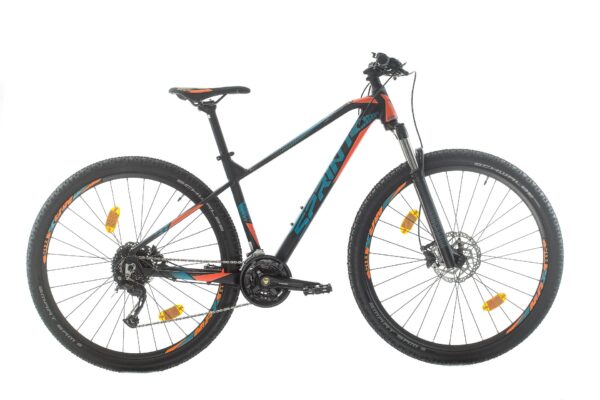 bicicleta mtb sprint apolon 29 negru mat orange neon 440 mm