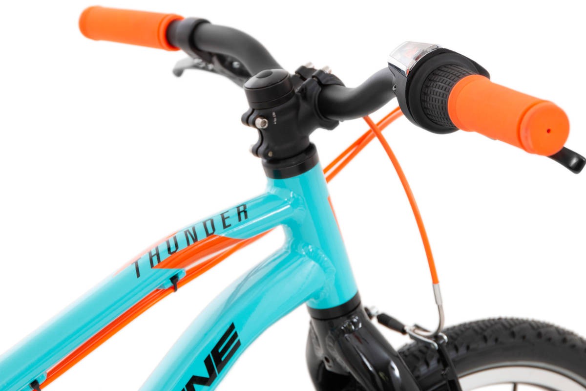 bicicleta rock machine thunder 20 vb gloss neon cyan black orange 1