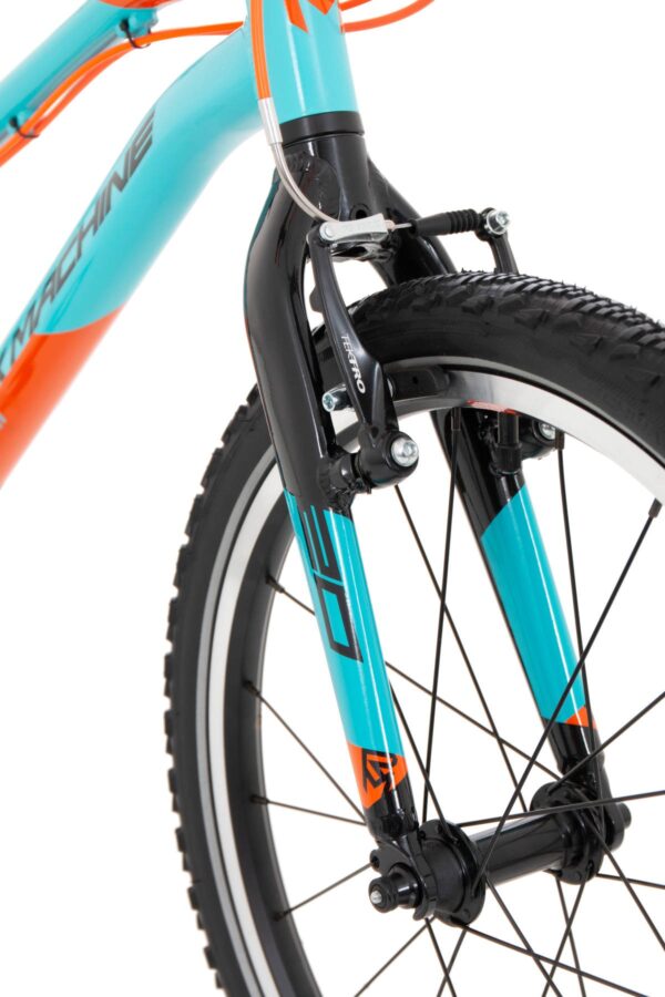 bicicleta rock machine thunder 20 vb gloss neon cyan black orange