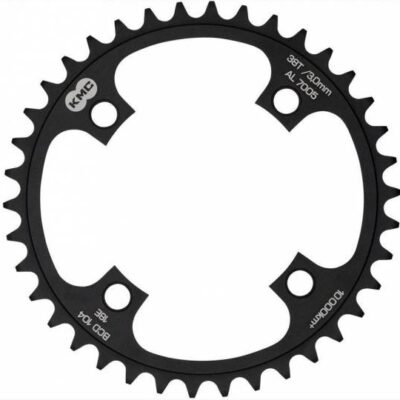 Placa pedalier KMC 38T BCD104 AL7075 Neagra